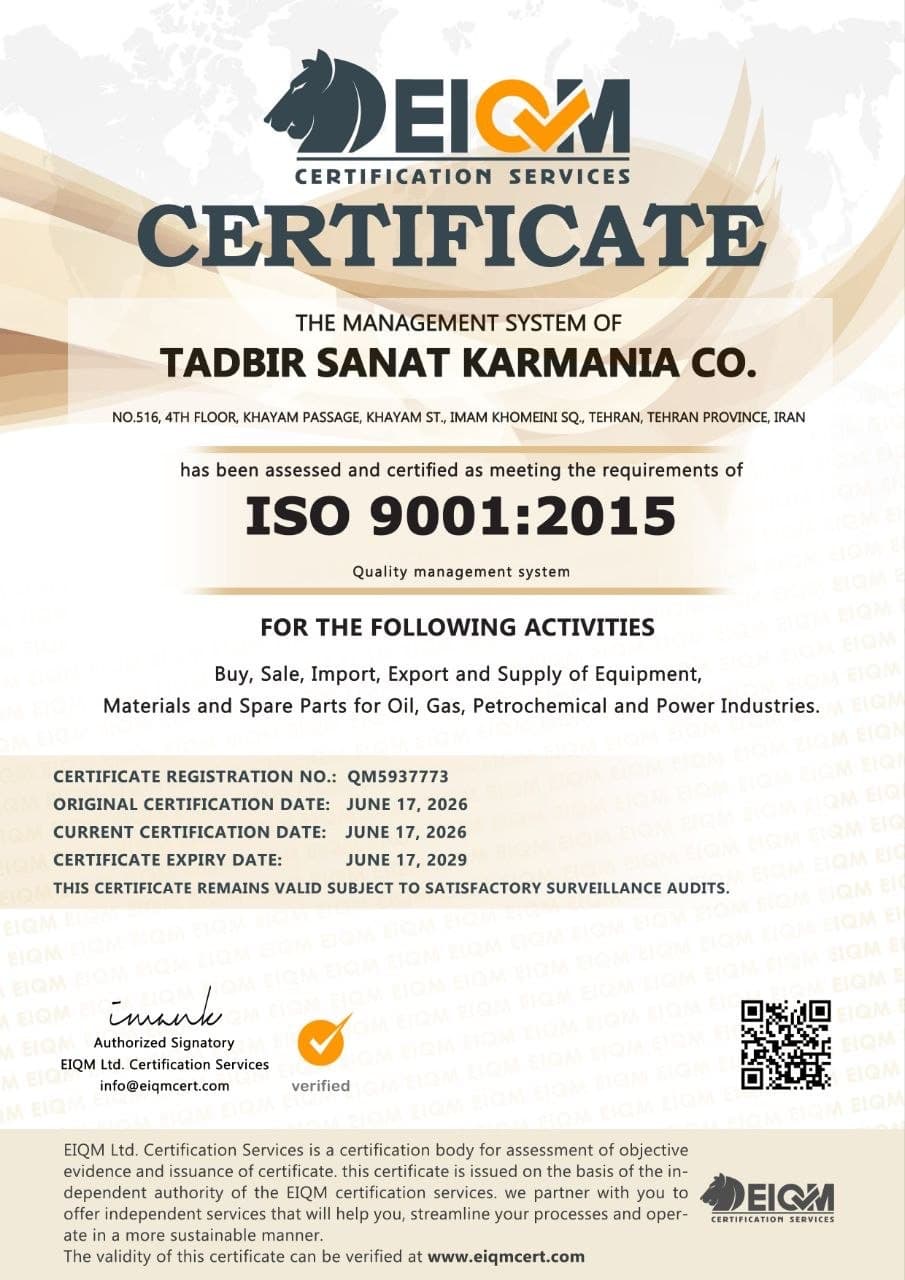 گواهینامه ISO 9001:2015