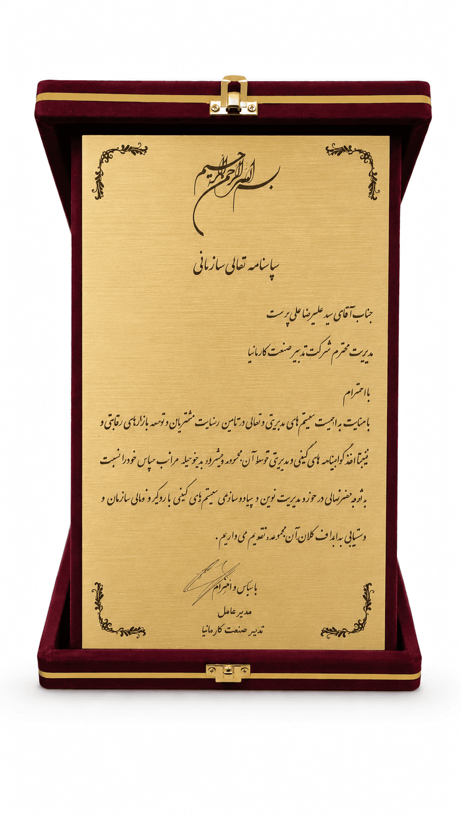 گواهینامه ORGANIZATIONAL EXCELLENCE