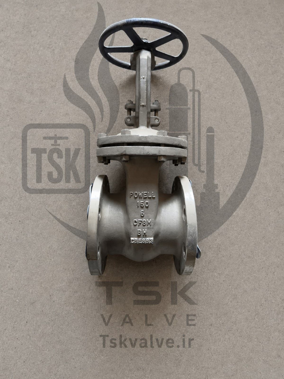 Powell 6 inch Class 150 CF8M flanged gate valve