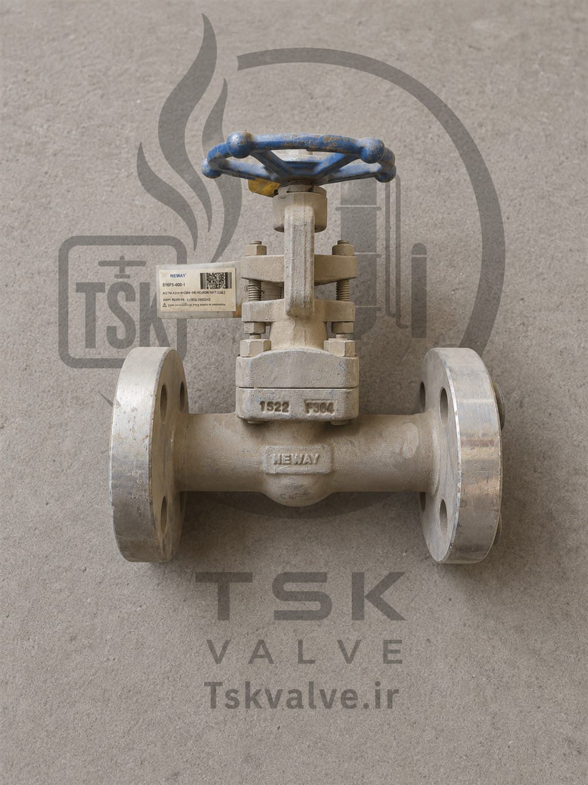 Neway 3/4" Class 1500 F304 flanged globe valve